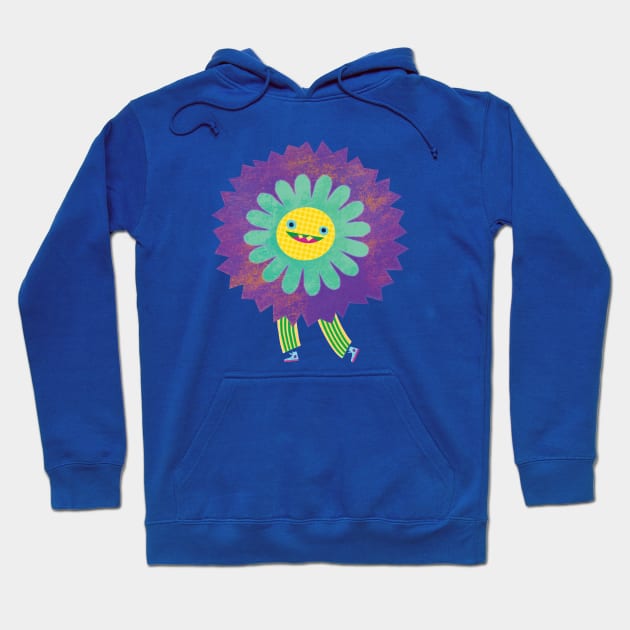 Blooming Teen Flower Hoodie by Kath Waxman Illustration